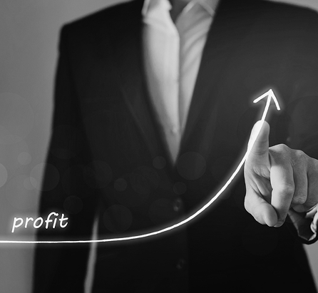 Visual pertumbuhan bisnis
